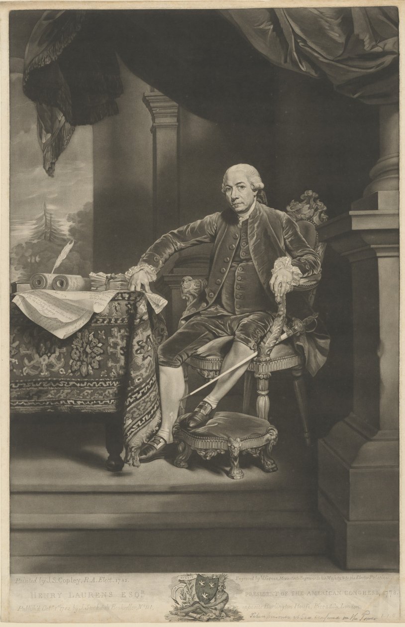 Henry Laurens tekijältä Valentine Green after John Singleton Copley