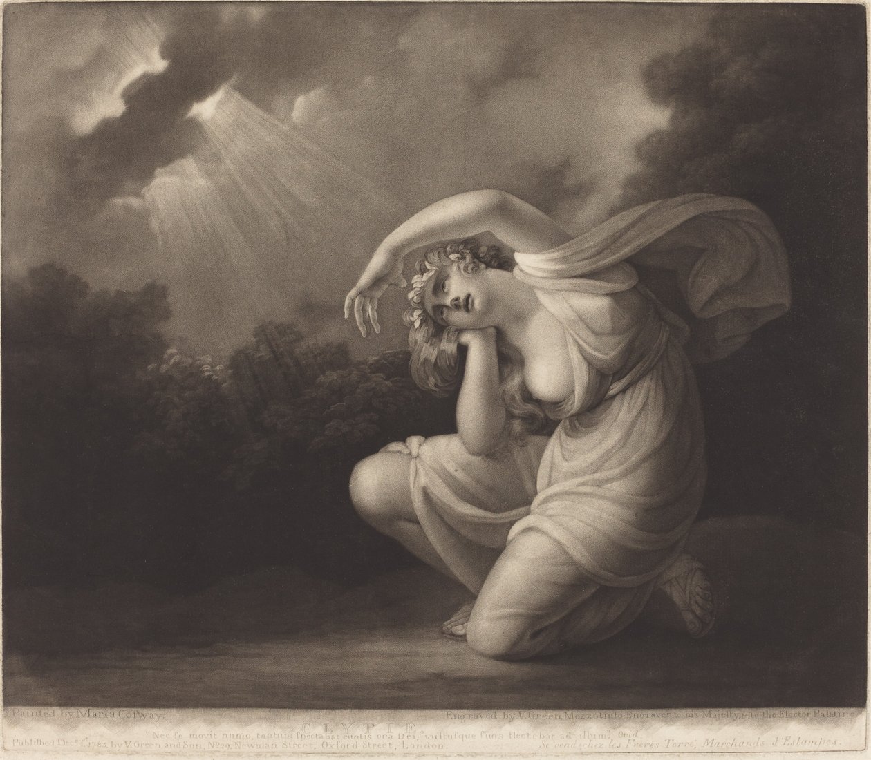 Clytie tekijältä Valentine Green after Maria Cosway