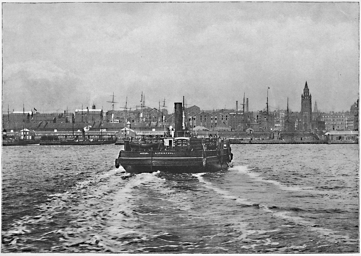Liverpool, Merseystä, vuodelta 1896 tekijältä Valentine and Sons Ltd