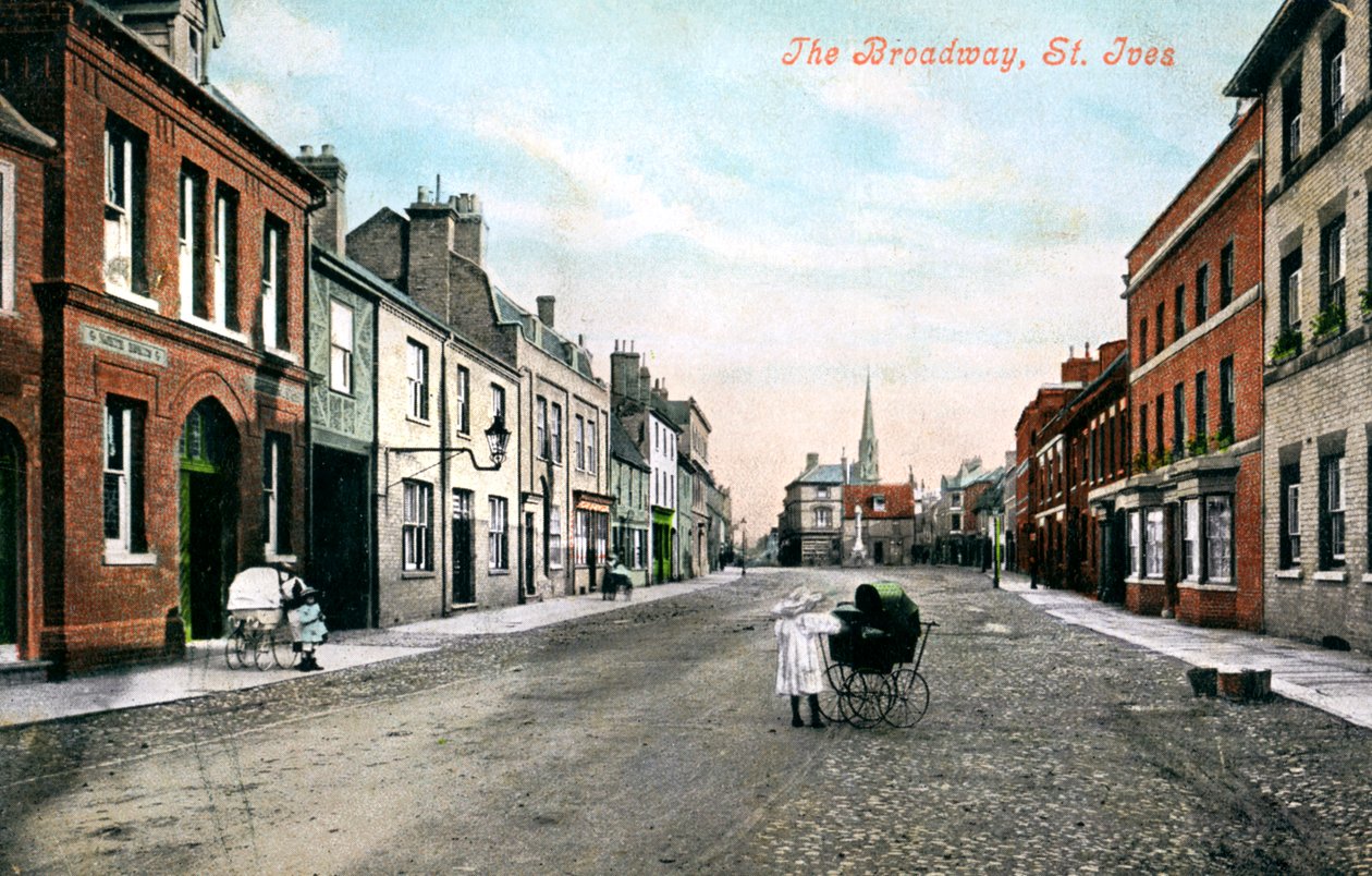 Broadway, St Ives, Cambridgeshire, 1900-luvun alku. tekijältä Valentine and Sons Ltd