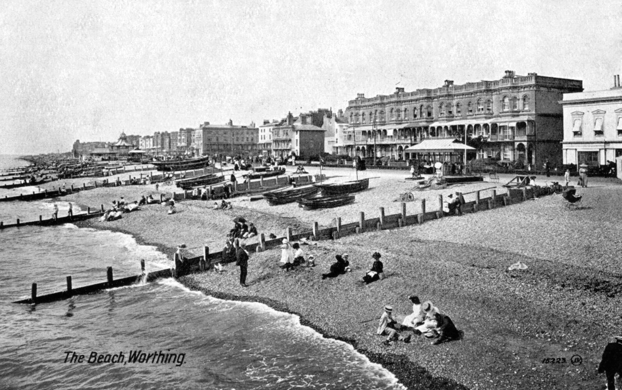 Worthingin ranta, West Sussex, 1917. tekijältä Valentine and Sons Publishing Co