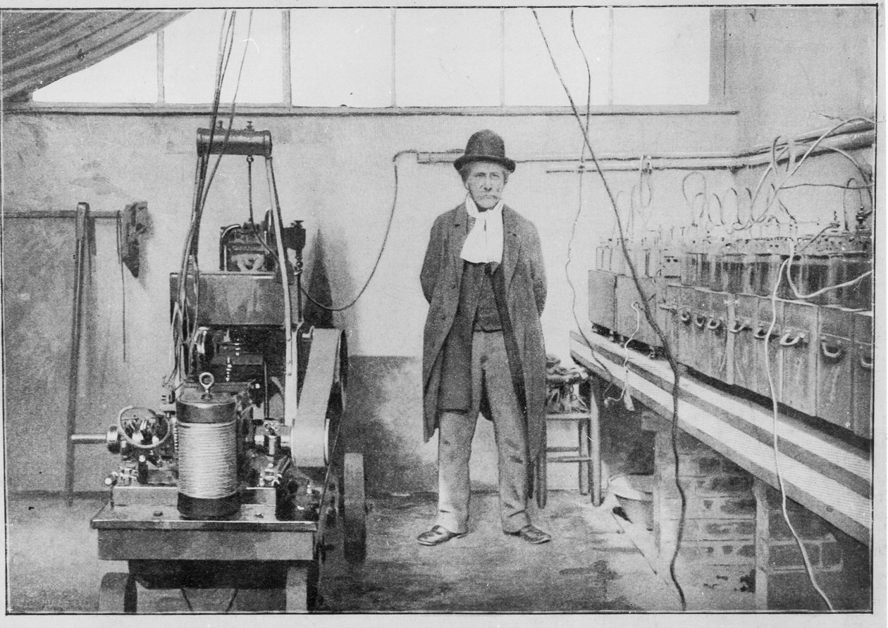 Marcellin Berthelot (1827-1907) laboratoriossa Meudonissa (Yvelines) tekijältä Valerian Gribayedoff