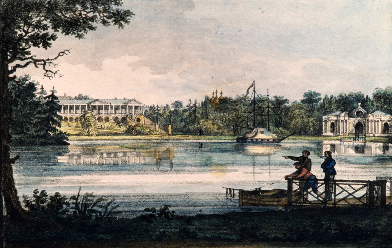 Cameronin galleria Katariinan palatsissa Tsarskoje Selossa, noin 1820 tekijältä Valerian Platonovich Langer