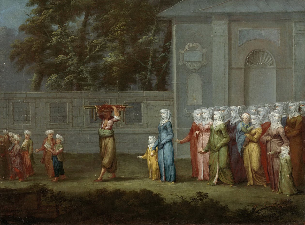 Ensimmäinen kävelymatka poikakouluun, 1737 tekijältä Vanmour