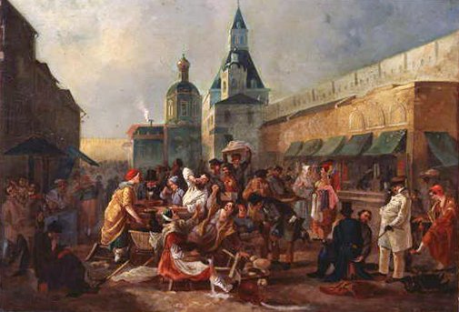 Virvokki kiinalaisen muurin lähellä Moskovassa, 1856. tekijältä Vasili Egorovich Astrakhov