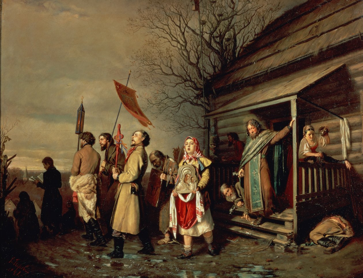Pääsiäiskulkue, 1861 tekijältä Vasili Grigorevich Perov