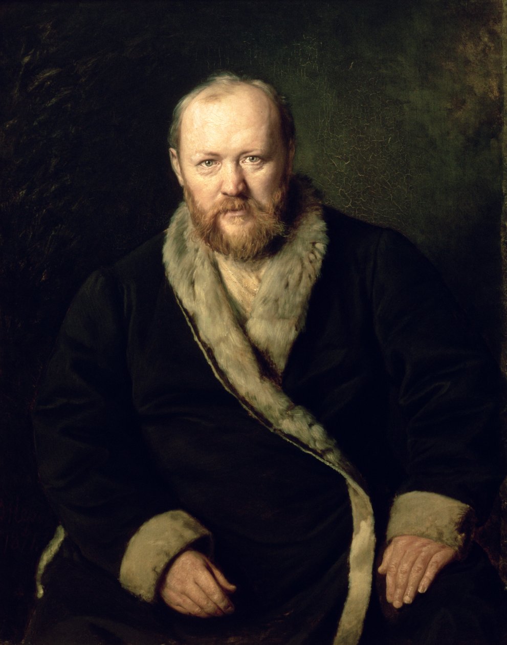 Muotokuva Aleksandr Ostrovskista (1823-86) 1871 tekijältä Vasili Grigorevich Perov