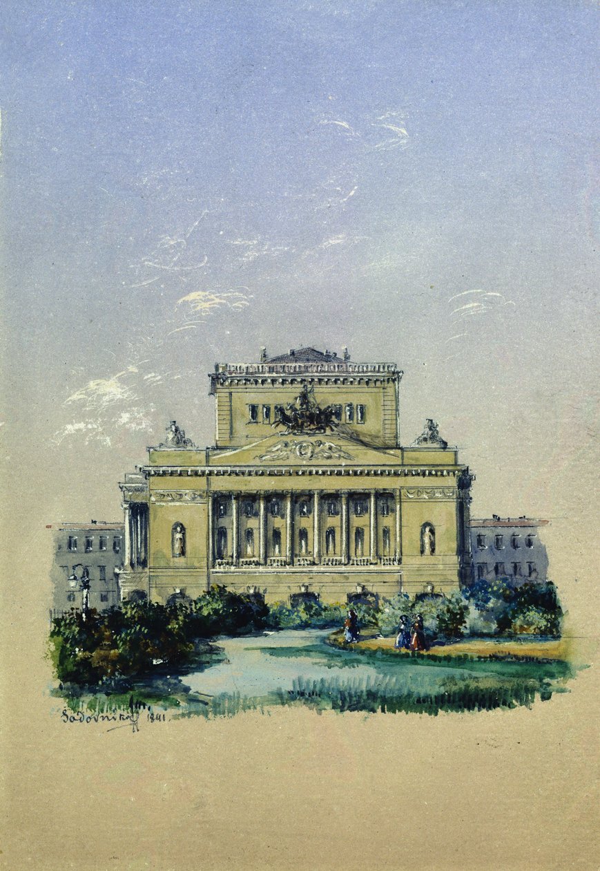 Aleksanterin teatteri Pietarissa, 1841 tekijältä Vasili Semenovich Sadovnikov