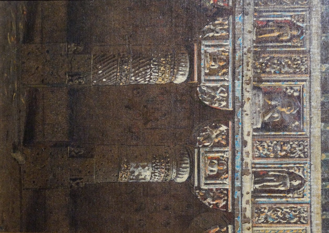 Ajanta -luolatemppelin sarakkeet tekijältä Vasili Vasilievich Vereshchagin
