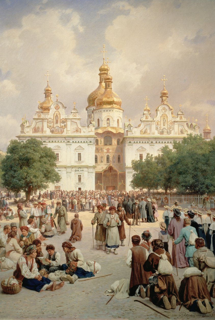 Kievo-Pecherskaya Lavran suuri kirkko Kiovassa, 1905 tekijältä Vasili Vasilievich Vereshchagin