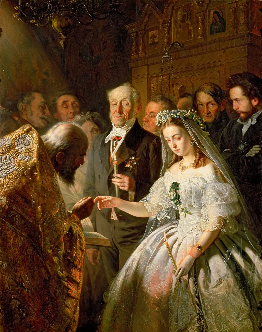 Epätasa-arvoinen avioliitto, 1862 tekijältä Vasili Vladimirovits Pukirev