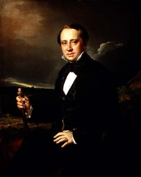 Aleksanteri Aleksandrovitš Sapožnikovin (1827-87) muotokuva 1852 (öljy kankaalle) tekijältä Vasili Andreevich Tropinin
