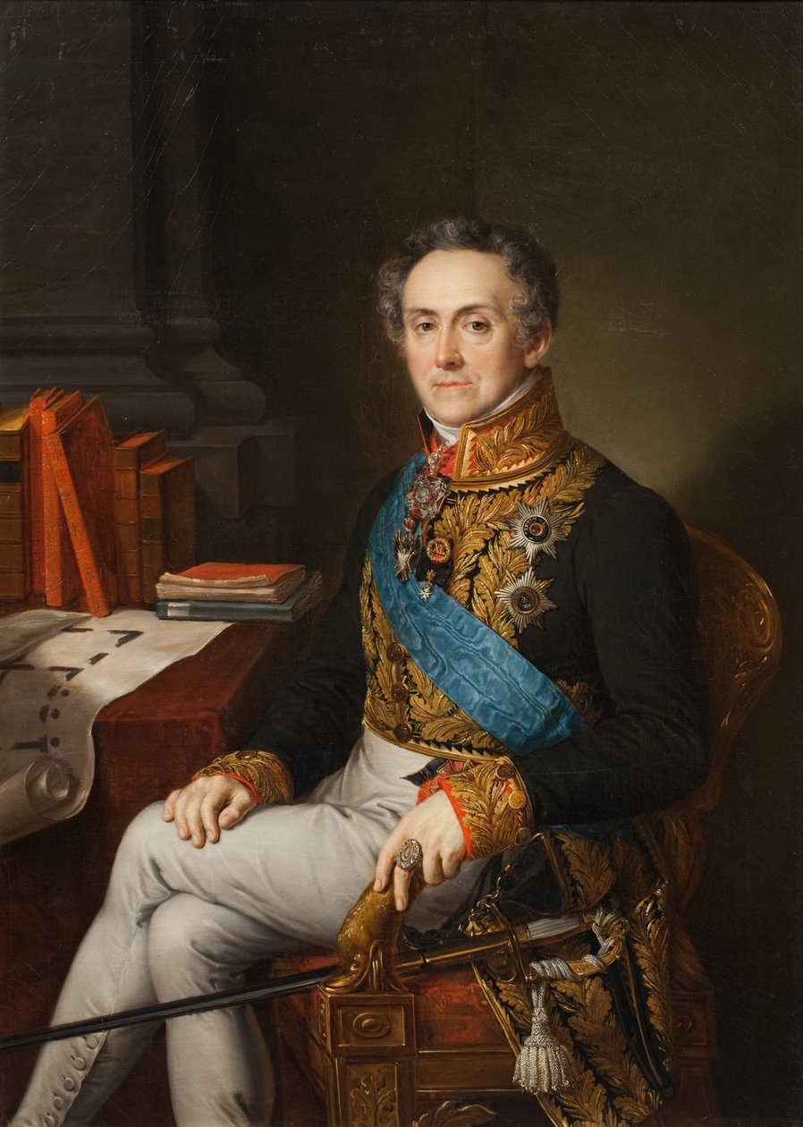 Ivan Vasilyevich Tutolminin muotokuva 1751-1839, 1830-luku. tekijältä Vasili Andreevich Tropinin
