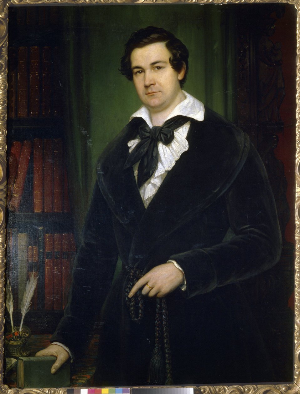 Näyttelijä Vasili Andreevich Karatigin (1802-1853) muotokuva Tropinin, Vasili Andreevich (1776-1857) tekijältä Vasili Andreevich Tropinin