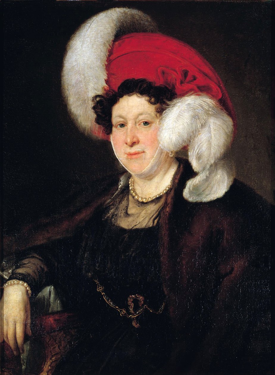 Kreivitär Natalia Aleksandrovna Zubovan muotokuva 1775-1844, s. Suvorova, 1834 tekijältä Vasili Andreevich Tropinin
