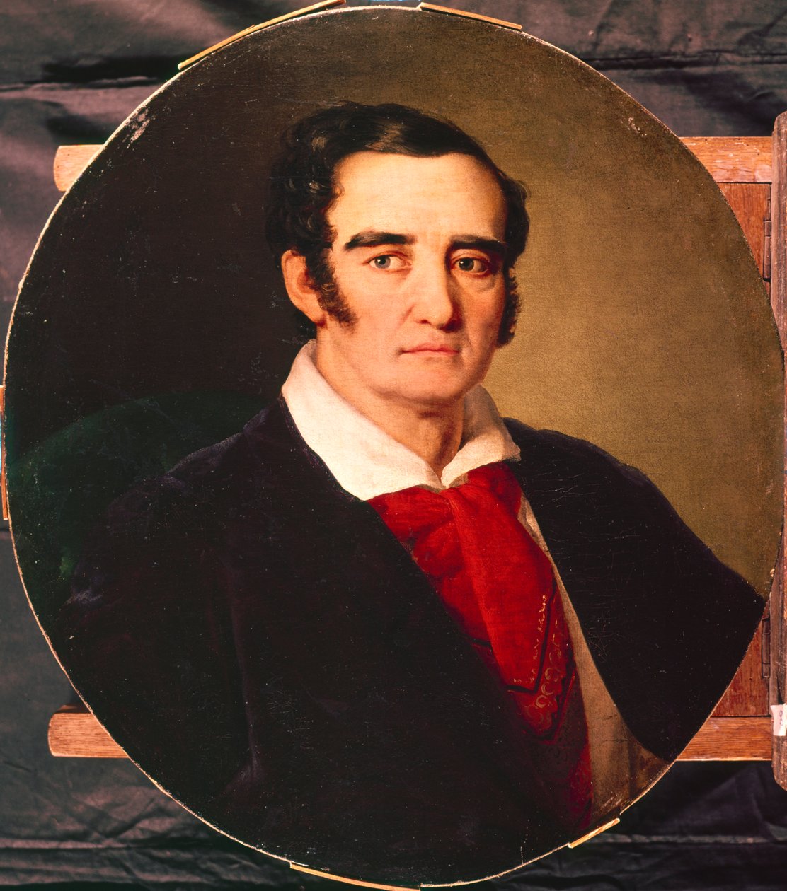 Taidemaalari Giuseppe Angiolo Artarin muotokuva 1792-1863, 1830-luku tekijältä Vasili Andreevich Tropinin