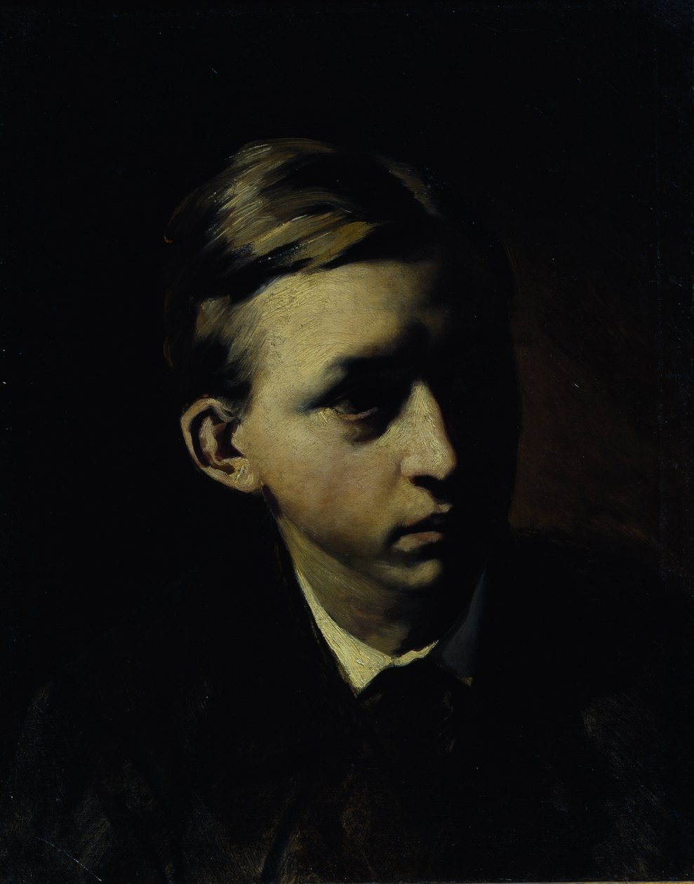 Taidemaalari Nikolai Aleksejevitš Kasatkinin muotokuva 1859-1930, 1876 tekijältä Vasili Grigorevich Perov