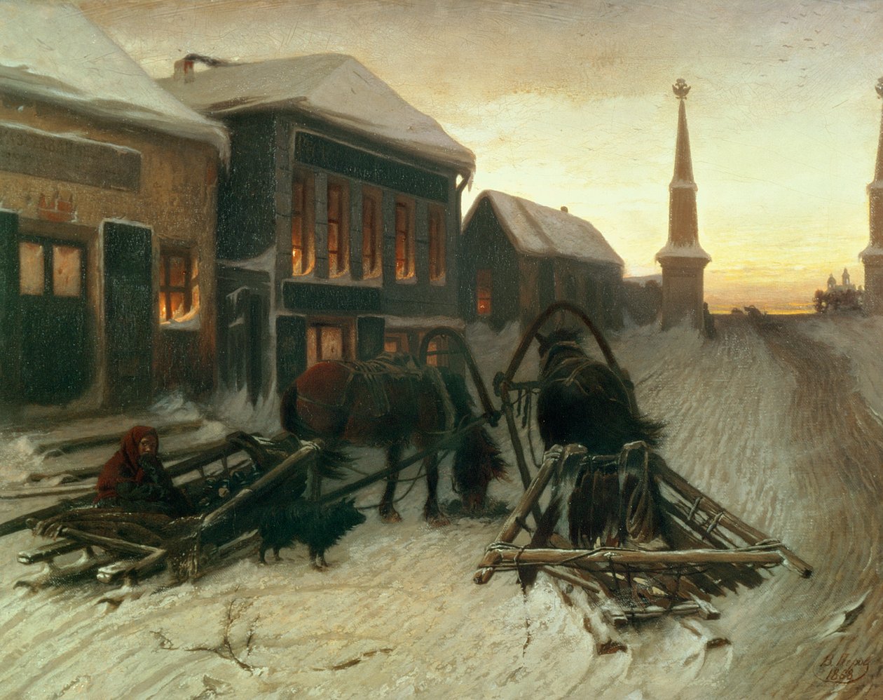Viimeinen taverna kaupungin portilla tekijältä Vasili Grigorevich Perov