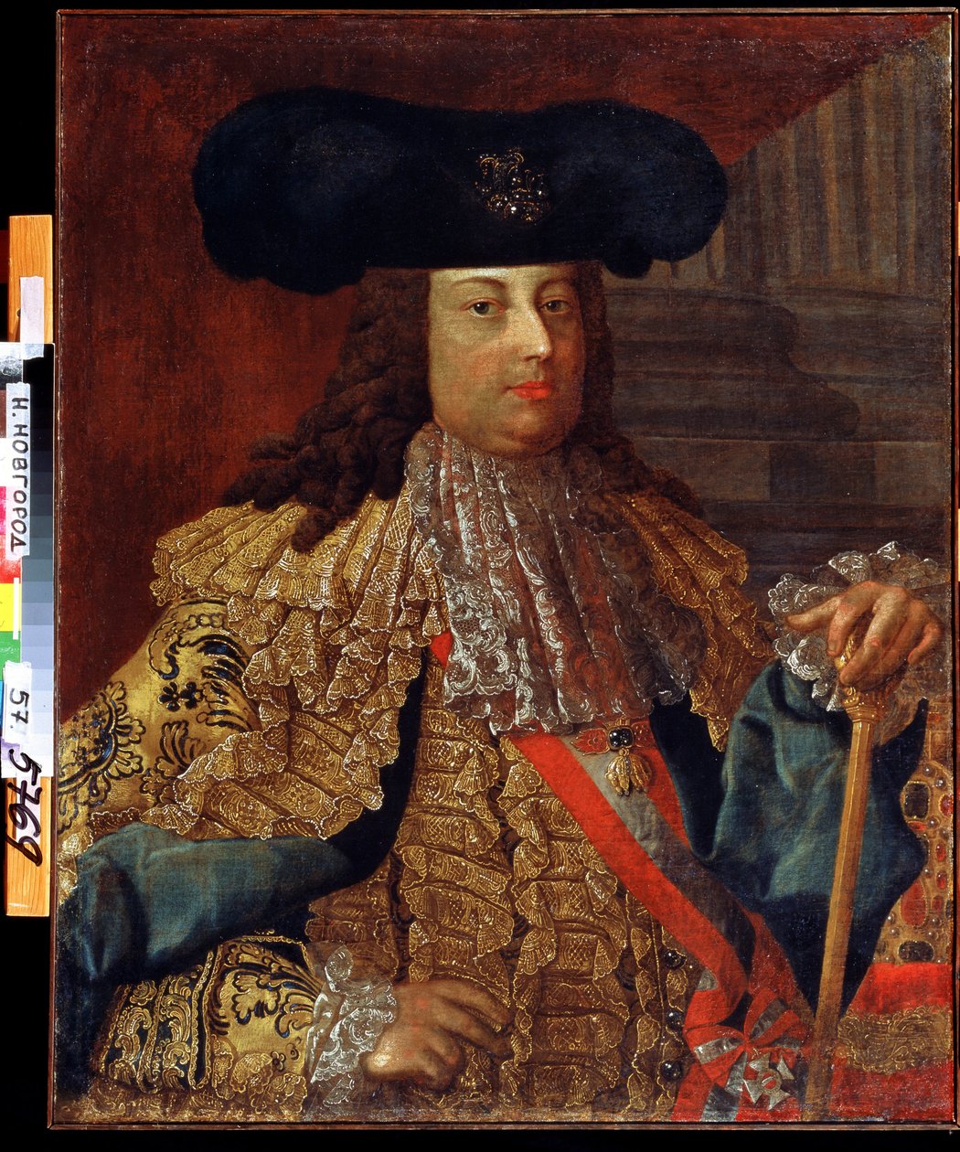 Itävallan keisari Francis I:n (1708-1765) muotokuva (Itävallan keisari Francis I:n muotokuva). Vasili Kozmich Berezinin maalaus (1743-1795 jälkeen). Öljy kankaalle, 88 x 69 cm, 1700-luvun venäläistä taidetta. Valtion taidemuseo, Nižni Novgorod (Venäjä). tekijältä Vasili Kozmich Berezin