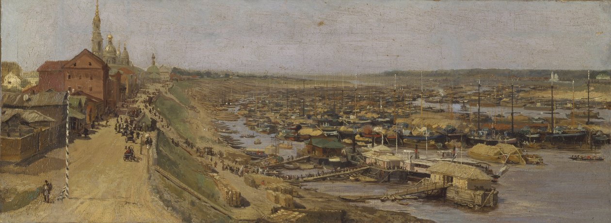 Näkymä Rybinskiin, 1886. tekijältä Vasili Maximovich Maximov