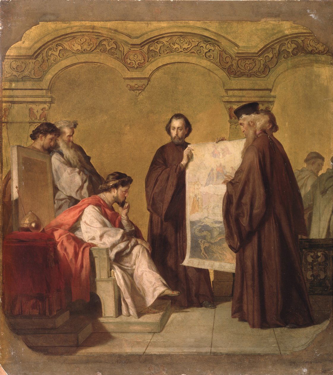 Suurruhtinas Vladimir vastaanottaa suurlähettiläät tekijältä Vasili Petrovich Vereshchagin