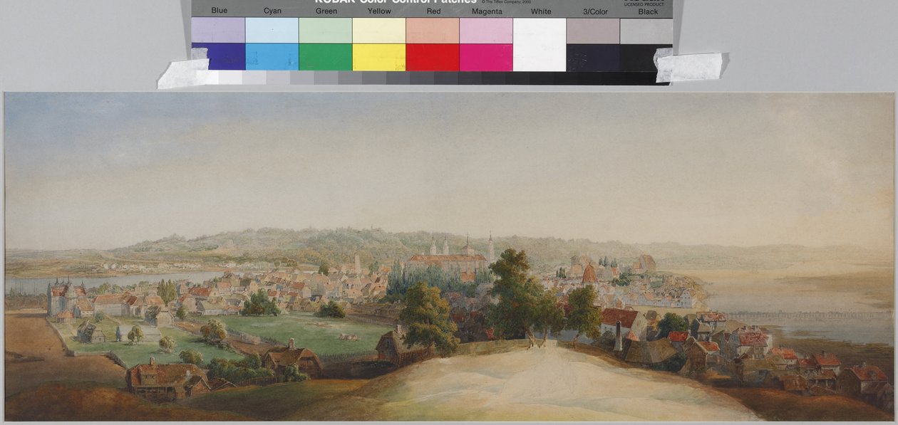 Näkymä Kownosta, Sadovnikov, Vasily Semjonovich (1800-1879). Akvarelli paperille, 1840-luvun loppu. Pietarin valtion historian museo tekijältä Vasili Semenovich Sadovnikov