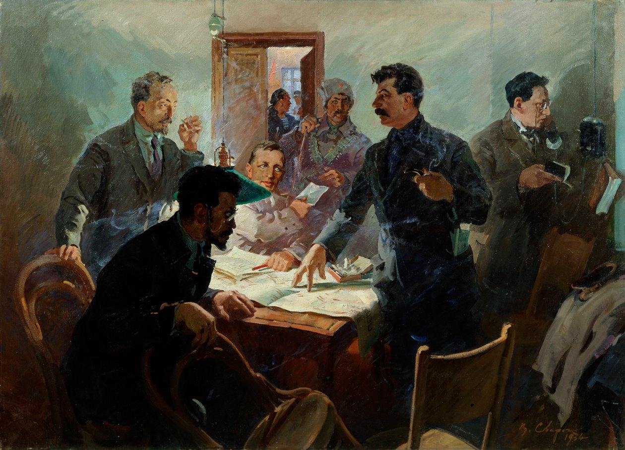 "Lokakuun vallankumouksen esikunta", 1934. tekijältä Vasili Svarog