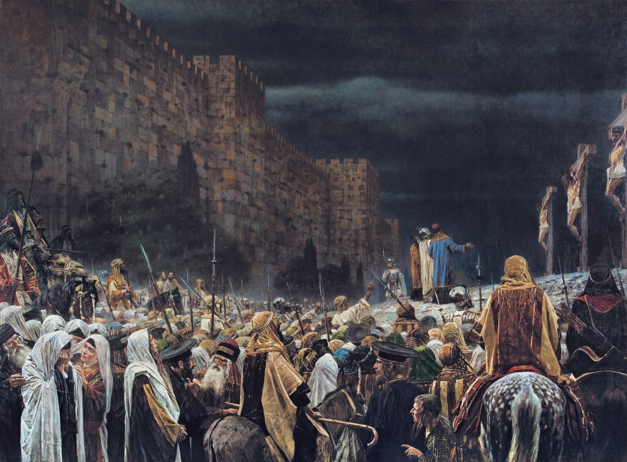 Roomalaisten ristiinnaulitseminen, 1887 tekijältä Vasili Vasilievich Vereshchagin