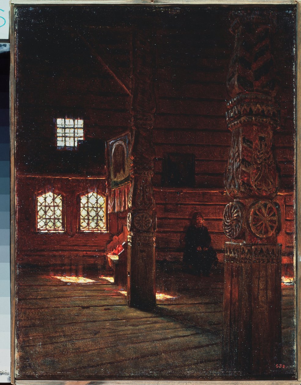 Puchugin Pietarin ja Paavalin kirkon sisustus - Vasili Vasilyevich Vereshchagin (Vassili Vereshchagin) maalaus (1842-1904), öljy kankaalle tekijältä Vasili Vasilievich Vereshchagin