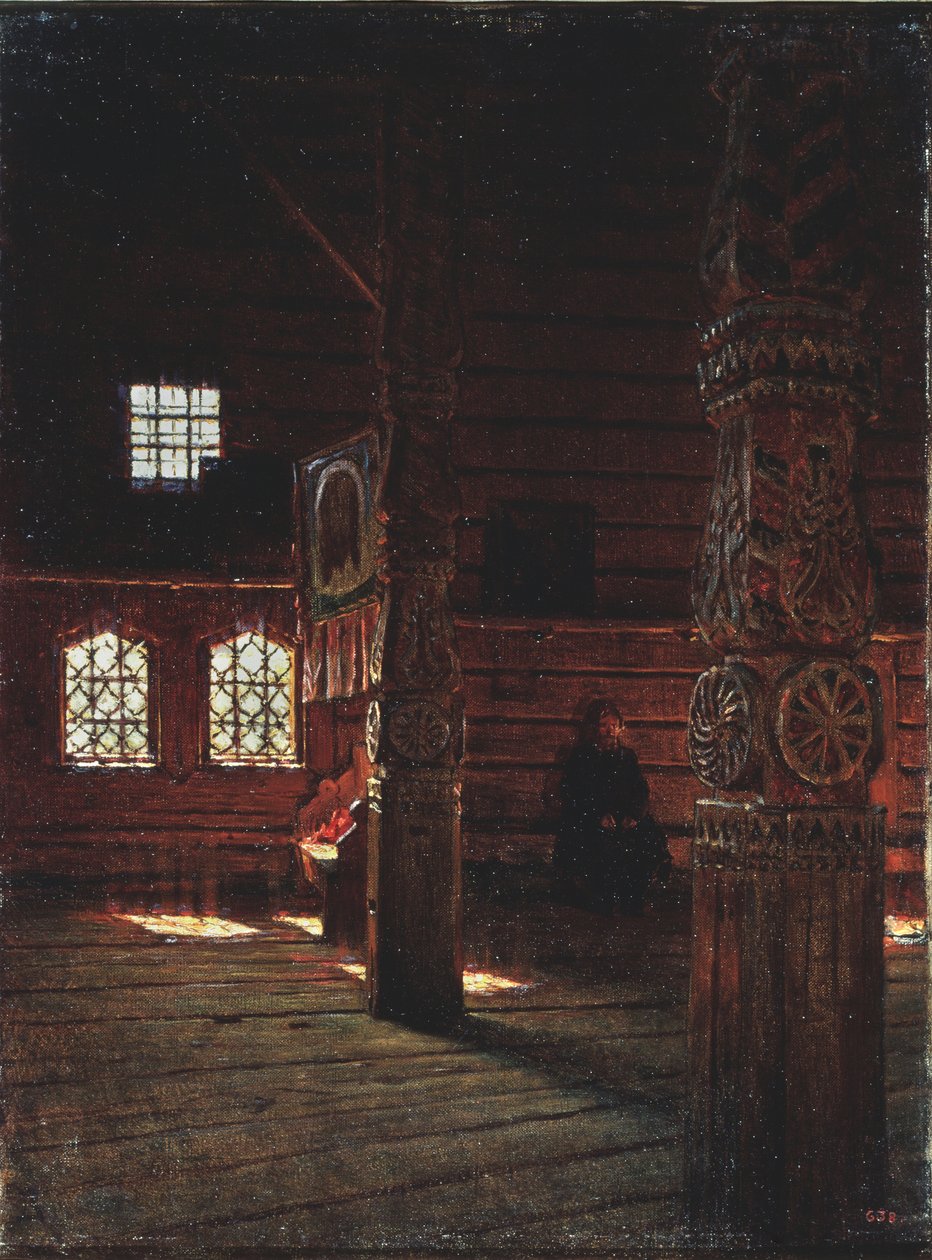 Puchugissa sijaitsevan Pietarin ja Paavalin kirkon sisustus, 1894 tekijältä Vasili Vasilievich Vereshchagin