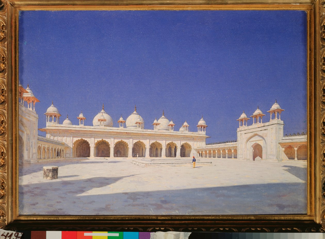 Helmoskeija Agran punaisessa linnakkeessa Intiassa - Vasili Vasilyevich Vereshchagin (Vassili Vereshchagin) maalaus (1842-1904), öljy kankaalle tekijältä Vasili Vasilievich Vereshchagin
