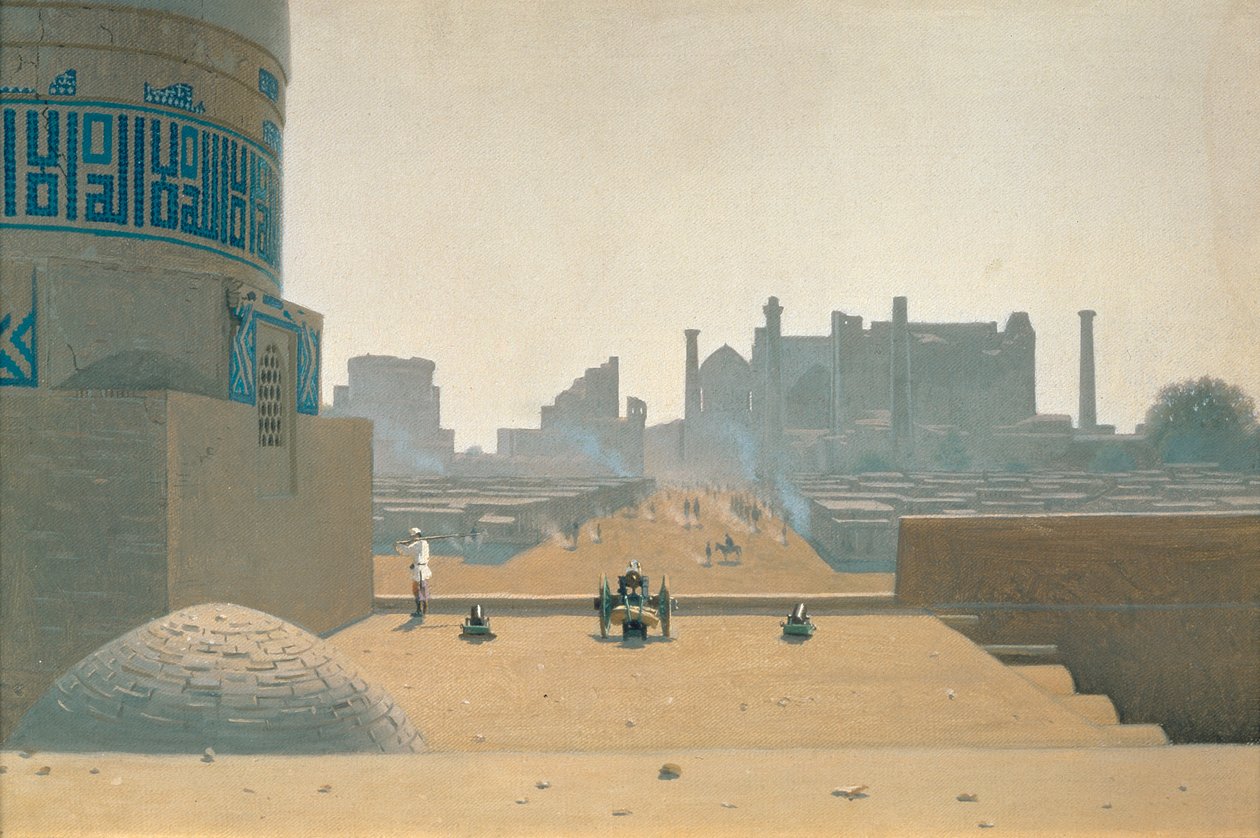 Pääkatu Samarkandissa, aikaisin aamulla tekijältä Vasili Vasilievich Vereshchagin