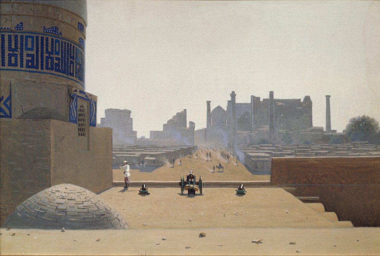 Pääkatu Samarkandissa aikaisin aamulla, 1869-1870 tekijältä Vasili Vasilievich Vereshchagin