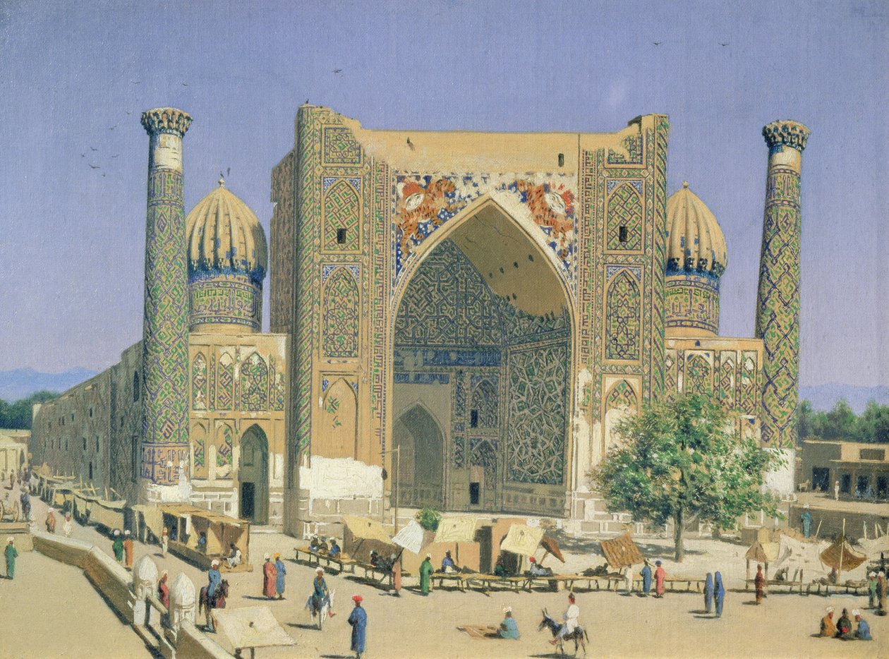 Medrasah Shir-Dhor Registan paikassa Samarkandissa tekijältä Vasili Vasilievich Vereshchagin