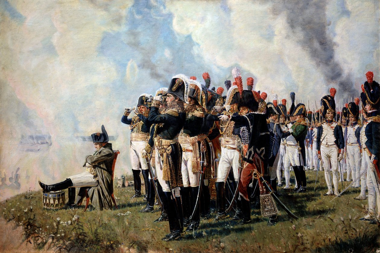 Napoleon Bonaparte Borodinon korkeuksissa, 1897 tekijältä Vasili Vasilievich Vereshchagin