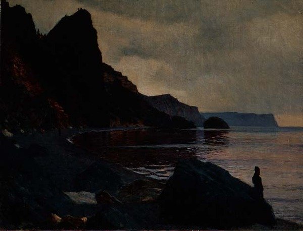 Lähellä Pyhän Yrjön luostaria, Krym, Ukraina (öljy kankaalle) tekijältä Vasili Vasilievich Vereshchagin