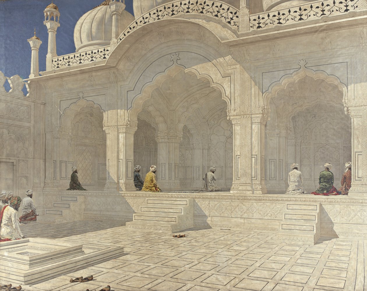 Pearl Mosque Moti Masjid, Delhi, 1880-luku tekijältä Vasili Vasilievich Vereshchagin