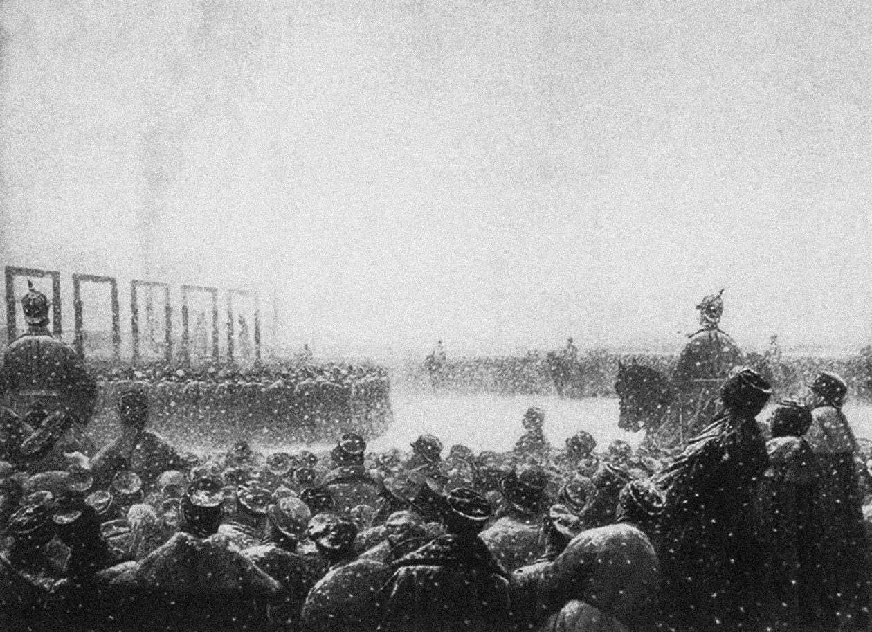 Terroristien teloitus Venäjällä, 1884-1885 tekijältä Vasili Vasilievich Vereshchagin