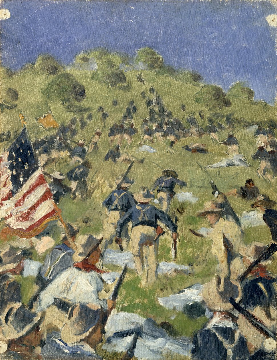 Theodore Roosevelt ottaa Saint-Juan Heightsin tekijältä Vasili Vasilievich Vereshchagin