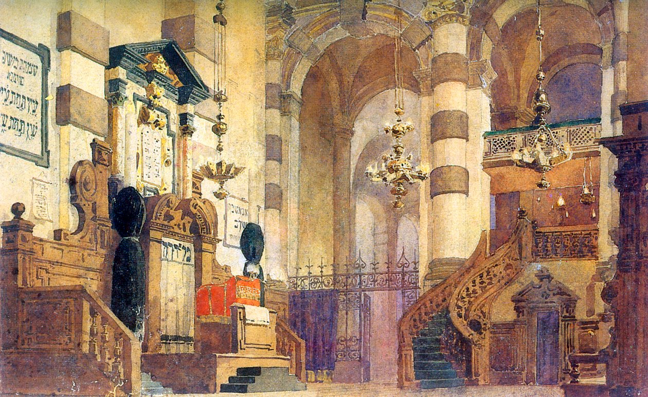 Lavastus oopperaan "Uriel Acosta", kirjoittanut Valentina Serova, 1885. tekijältä Vasilij Dmitrievic Polenov