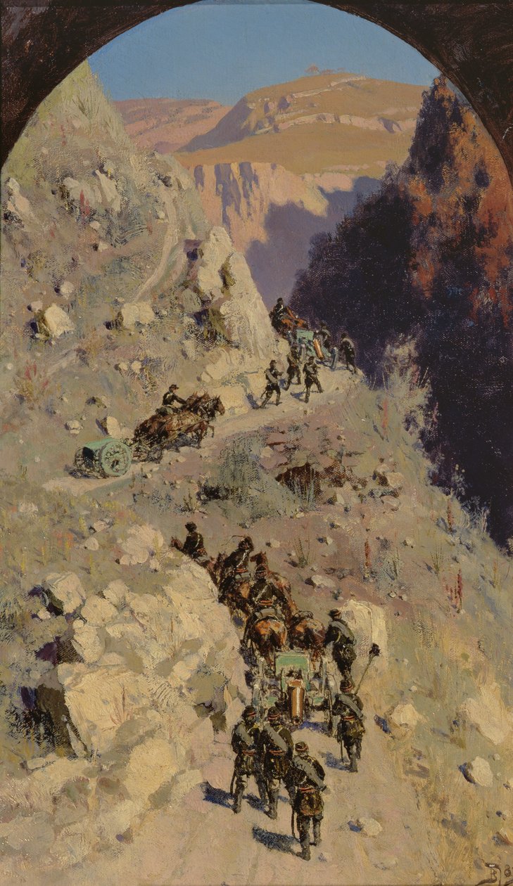 Tykistö Kaukasian vuoristossa, 1883 tekijältä Vasilij Dmitrievich Polenov