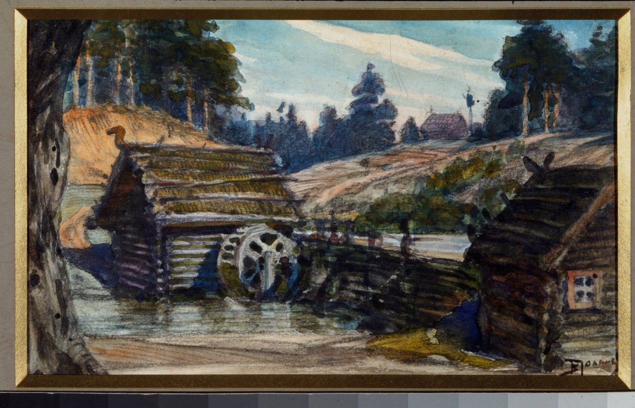 Lavastus Alexandre Dargomyzhskyn (1813-69) oopperaan Rusalka tekijältä Vasilij Dmitrievich Polenov
