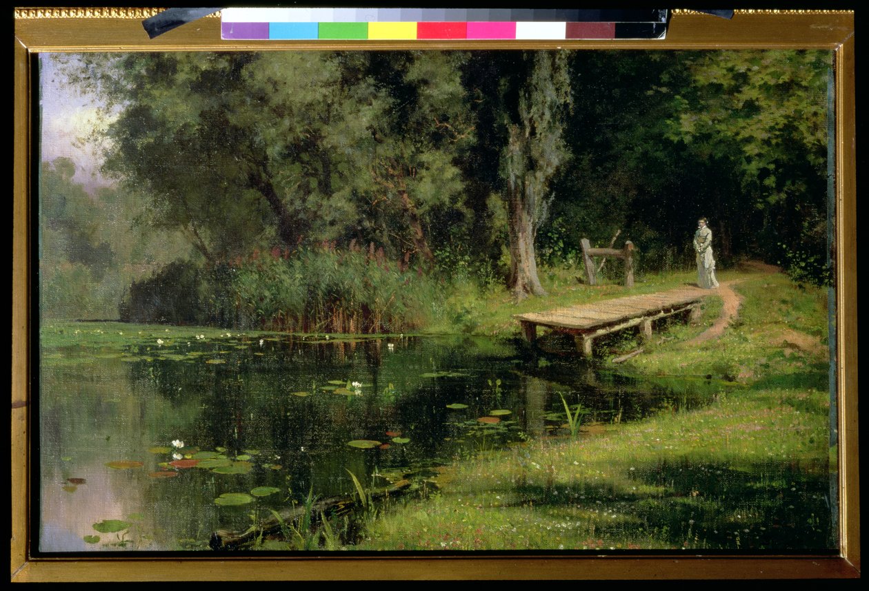 Umpeenkasvanut lampi, 1880 tekijältä Vasilij Dmitrievich Polenov