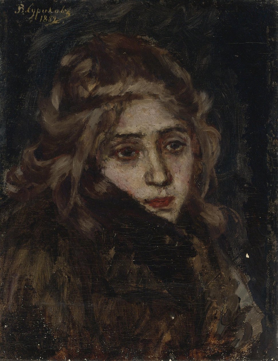 Prinsessa Maria Aleksandrovna Menshikova. Menshikovin studio Berezovissa, 1882 tekijältä Vasilij Ivanovic Surikov