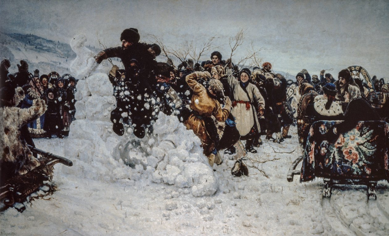Lumimyrsky linnoituksen päällä tekijältä Vasilij Ivanovic Surikov