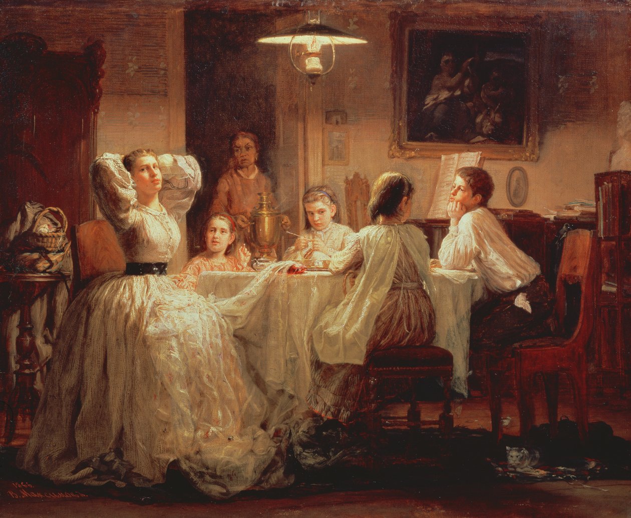 Myötäisen ompelu, 1866 tekijältä Vasily Maximov