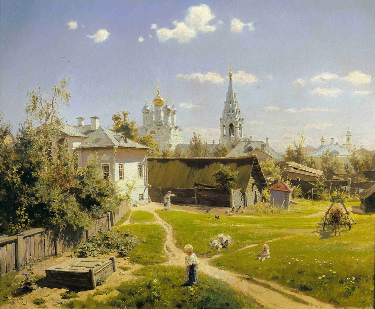 Moskovan sisäpiha tekijältä Vasilij Dmitrievich Polenov