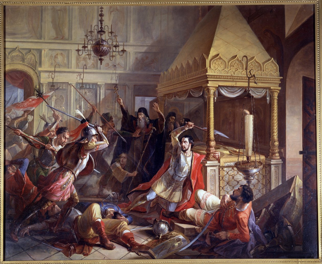 Prinssi Michail Volkonskyn sankariteko Puolan piirityksen aikana vuonna 1610 tekijältä Vasily Kuzmich Demidov