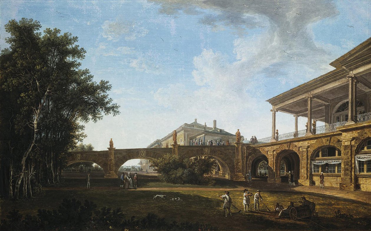 Cameron Galleryn ramppi puistossa Tsarskoje Selossa, 1794 tekijältä Vasily Petrovich Petrov