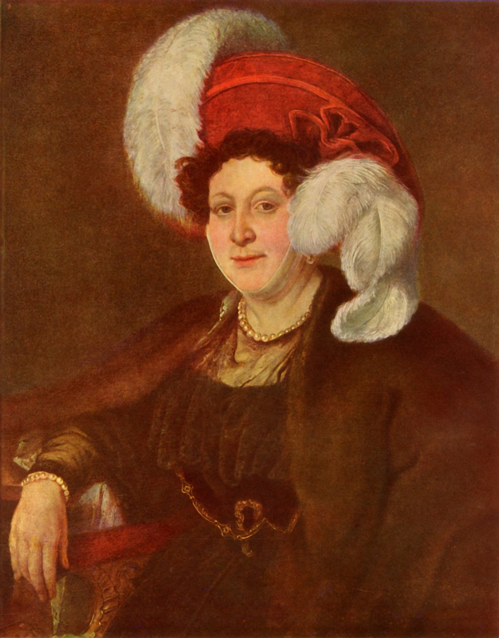 Kreivitär V. A. Zubovan muotokuva, 1834, 1965. tekijältä Vasily Tropinin